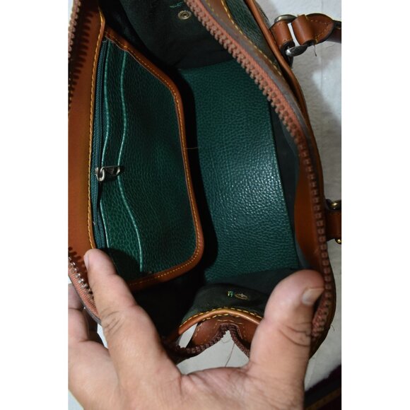 Dooney & Bourke VTG Classic Satchel Small Bag Purse Forest Green No Strap -Flaws - Picture 6 of 15